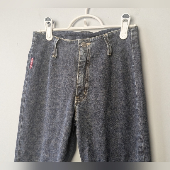 Y2K 2000' Flare Jeans Size 24 High Waist Brand New Time  Stretch Material - Picture 2 of 13